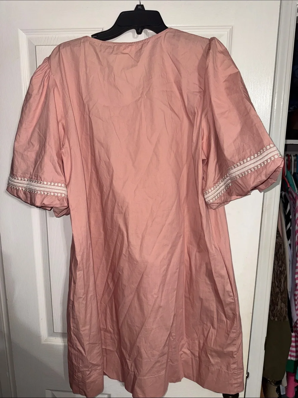 Oddi Pink Embroidered Mini Dress